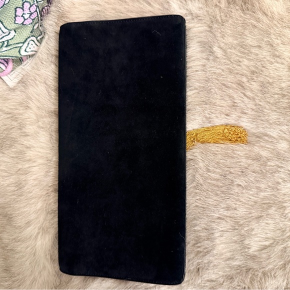 Yves Saint Laurent Black Clutch with Gold Tassel - Picture 4 of 6